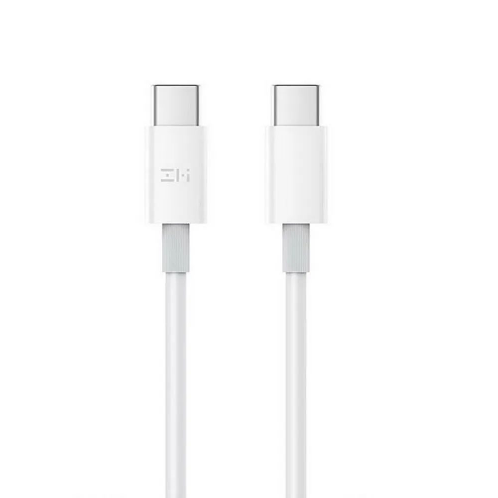 Кабель ZMI USB-C to USB-C cable 5A (1.5m) white 100W (ZMKAL08ECNWH) аксессуар блок питания vbparts для apple macbook a1719 87w usb type c 20 2v 4 3a oem 021267