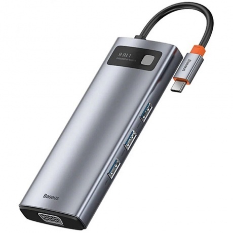 Адаптер Baseus Metal Gleam Series 9-in-1 Multifunctional Type-C ...