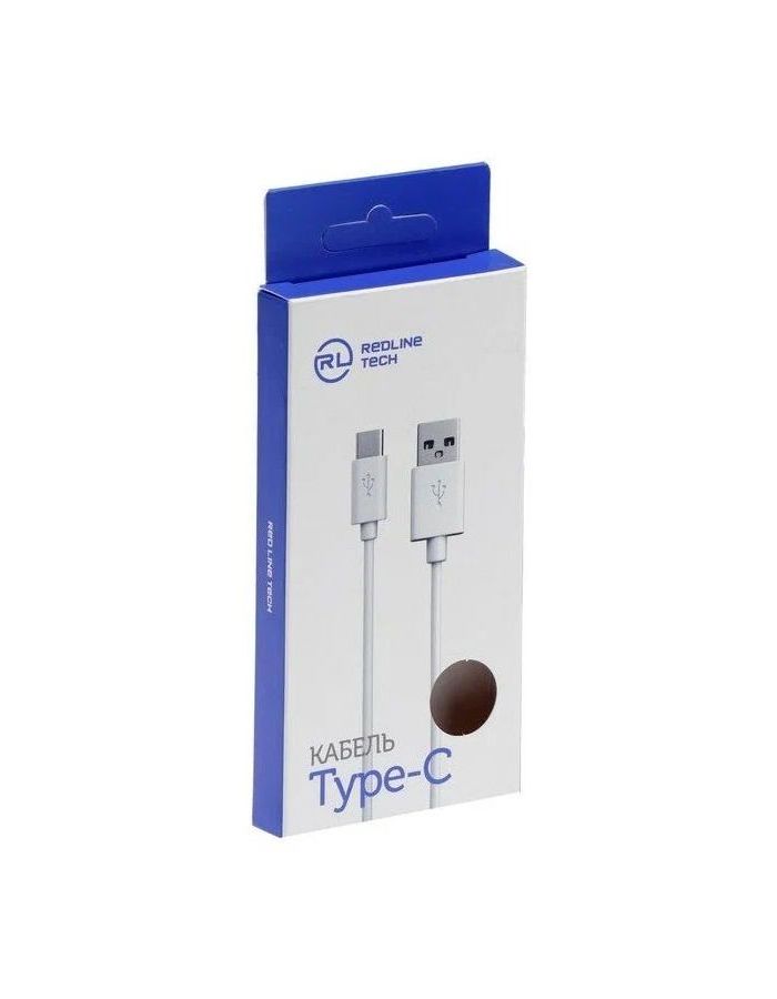 Дата-кабель Red Line USB - Type-C, 2А, PVC, 1м, белый - фото 4