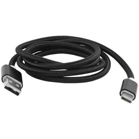 Дата-кабель Red Line USB - Type-C, 2А, PVC, 1м, черный - фото 2
