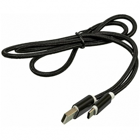 Дата-кабель Red Line USB - Type-C, 2А, PVC, 1м, черный - фото 4