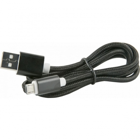 Дата-кабель Red Line USB - Type-C, 3А, нейлон, 1м, черный - фото 3