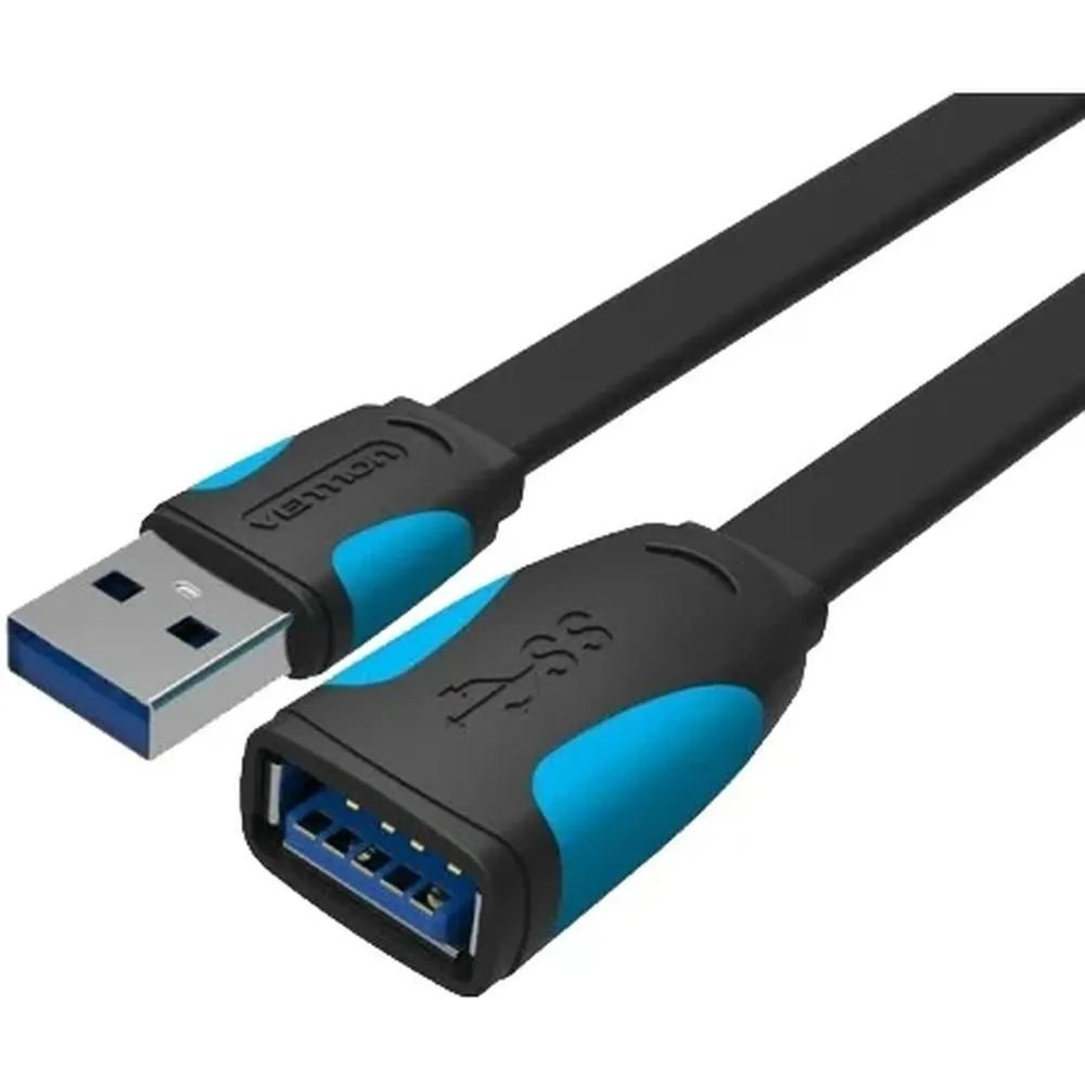 Кабель Vention USB 3.0 AM/AF - 0.5м плоский (VAS-A13-B050) кабель удлинитель vention vas a44 b050