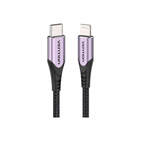 Кабель Vention USB 2.0 CM/Lightning 8M для iPad/iPhone - 1м. Фиолетовый (TACVF) - фото 2