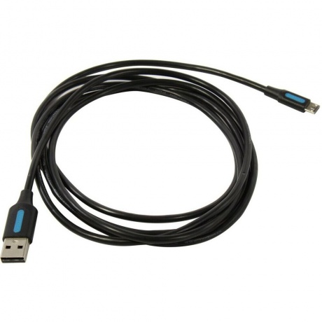 Кабель Vention USB 2.0 AM/micro B 5pin - 2м Черный (COLBH) - фото 2