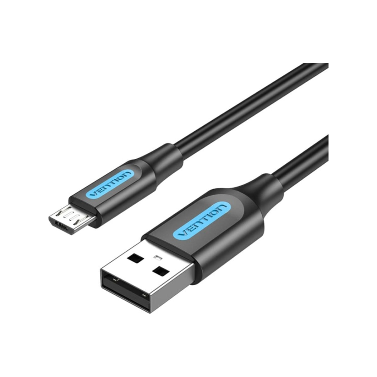 Кабель Vention USB 2.0 AM/micro B 5pin - 2м Черный (COLBH) кабель для зарядки hoco u14 серый usb на micro usb 1 2 метра с индикатором п