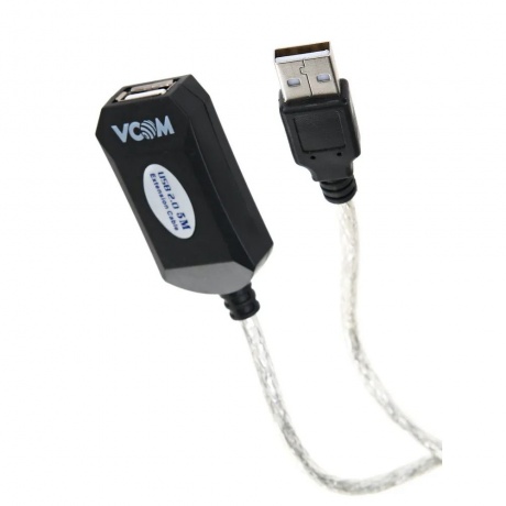 Кабель VCOM USB2.0-repeater, Am-Af 5м (VUS7049-5M) - фото 1