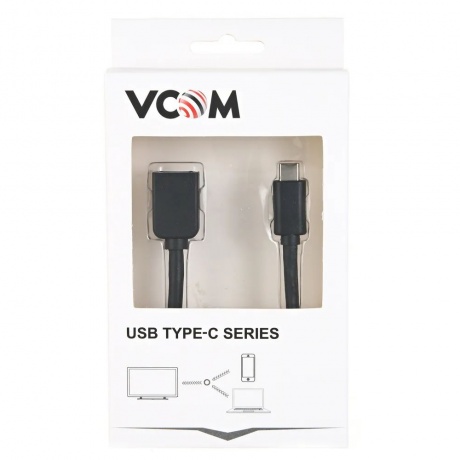 Кабель VCOM USB 3.1 Type-Cm - USB 3.0 Af, 1,5A, 0,2m (CU409) - фото 2