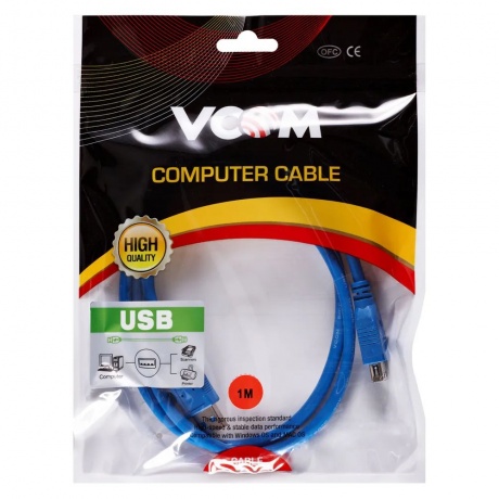 Кабель VCOM USB3.0 Am-Af 1m (VUS7065-1M) - фото 2