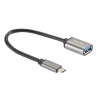 Кабель Telecom Type-Cm - USB 3.0 Af, 1,5A, 0,2m, grey (TC409M)