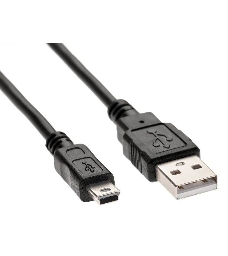 Кабель Telecom USB 2.0 A-mini-B 5P (1,8м) чёрный (TC6911BK-1.8M) кабель питания mini usb для скрытой установки ibox 24h parking monitoring cord s10 для видеорегистраторов