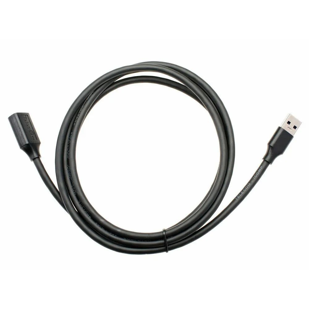 Кабель Telecom USB3.0 Am-Af 1.8m черный (TUS708-1.8M) кабель telecom usb3 3m tus708 3m