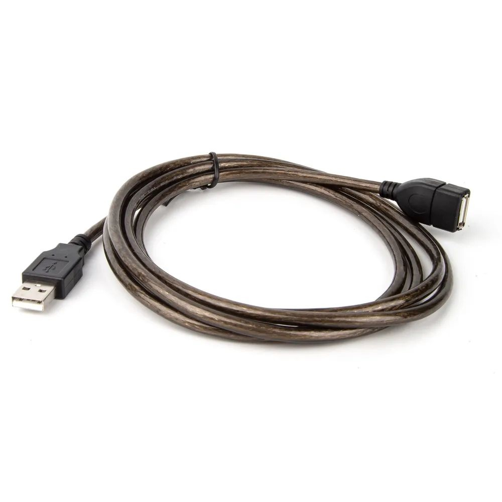 Кабель Telecom USB2.0 AM/AF прозрачная изоляция 1.8m Telecom кабель usb удлинитель мама папа m f usb 3 0 2 метра