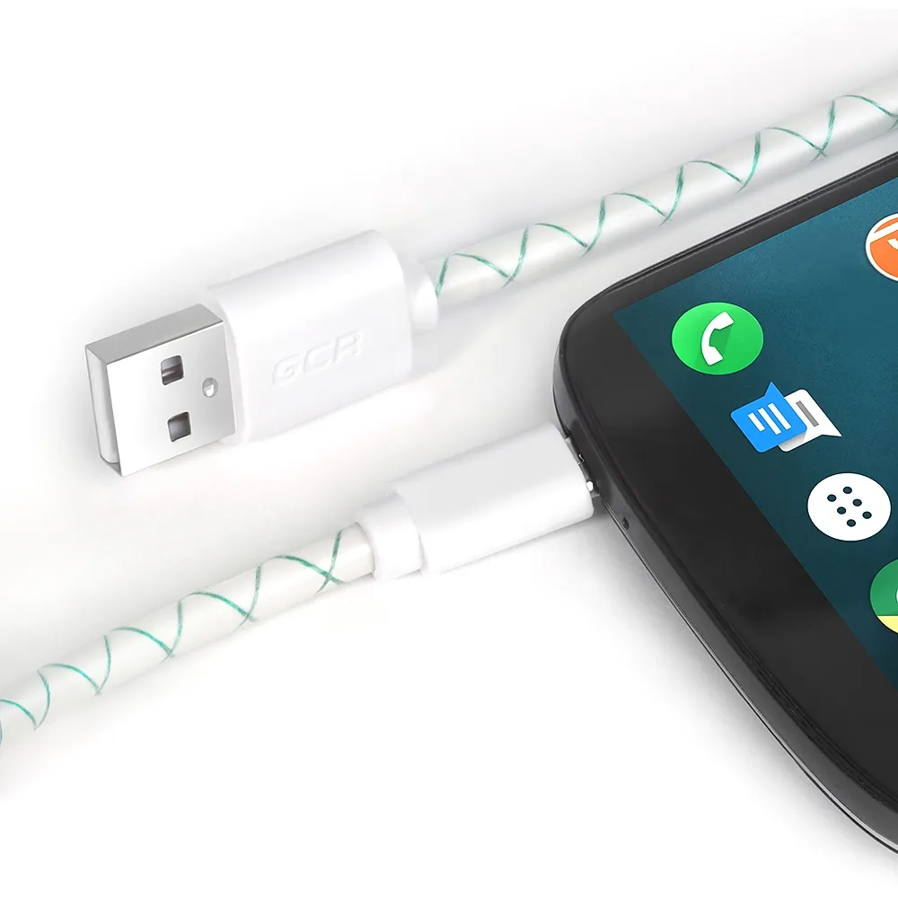Кабель GreenConnect 0.3m MicroUSB, бело-зеленый (GCR-53208) - фото 3