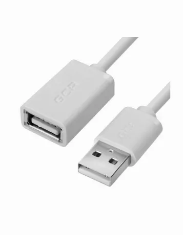 Кабель Greenconnect 0.3m USB 2.0, AM/AF, белый (GCR-UEC5M-BB-0.3...