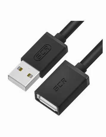 Кабель GreenConnect 0.75m USB AM/AF, черный (GCR-UEC6M-BB2S-0.75...