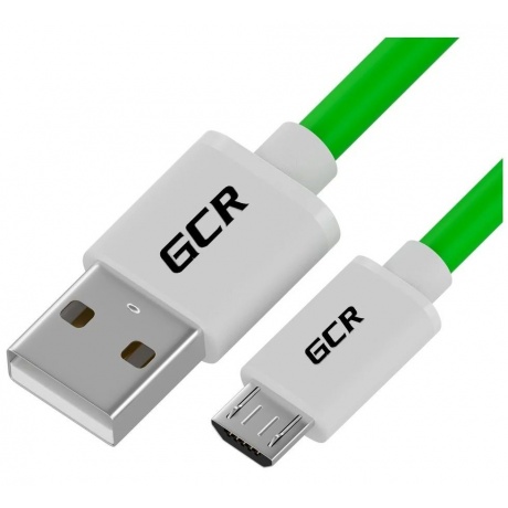 Кабель GreenConnect 0.3m MicroUSB, зеленый TPE (GCR-53282) - фото 1