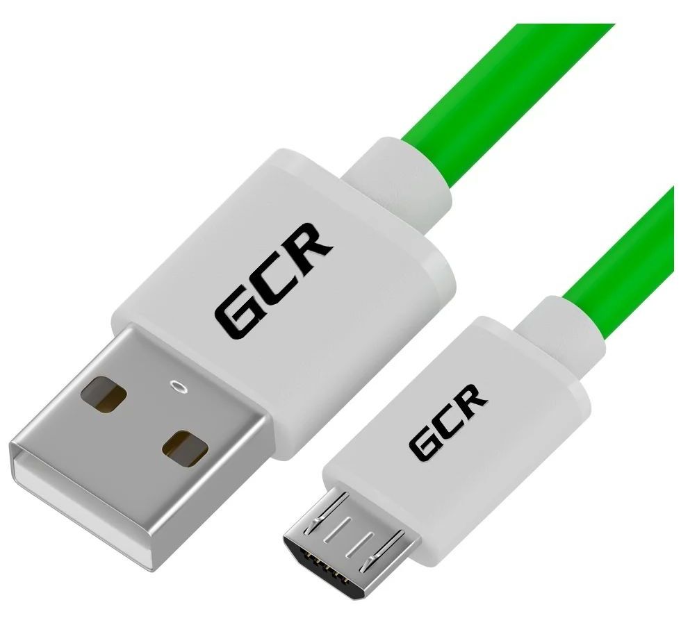 цена Кабель GreenConnect 0.3m MicroUSB, зеленый TPE (GCR-53282)