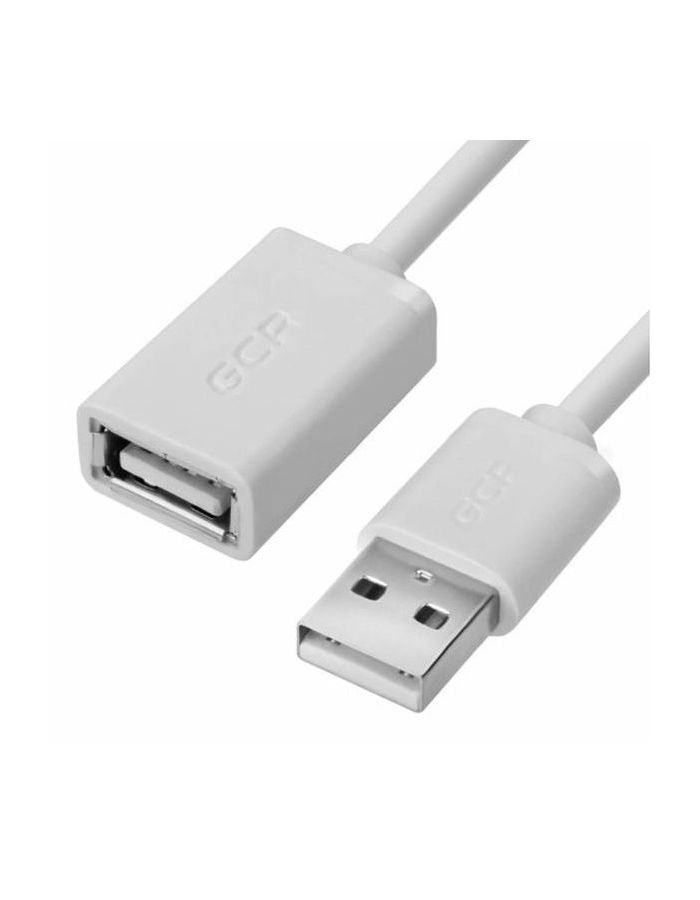 Кабель Greenconnect 1.0m USB 2.0, AM/AF, белый (GCR-UEC5M-BB-1.0m)