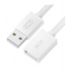 Кабель GreenConnect 0.3m USB 2.0 AM/AF, белый (GCR-55059)