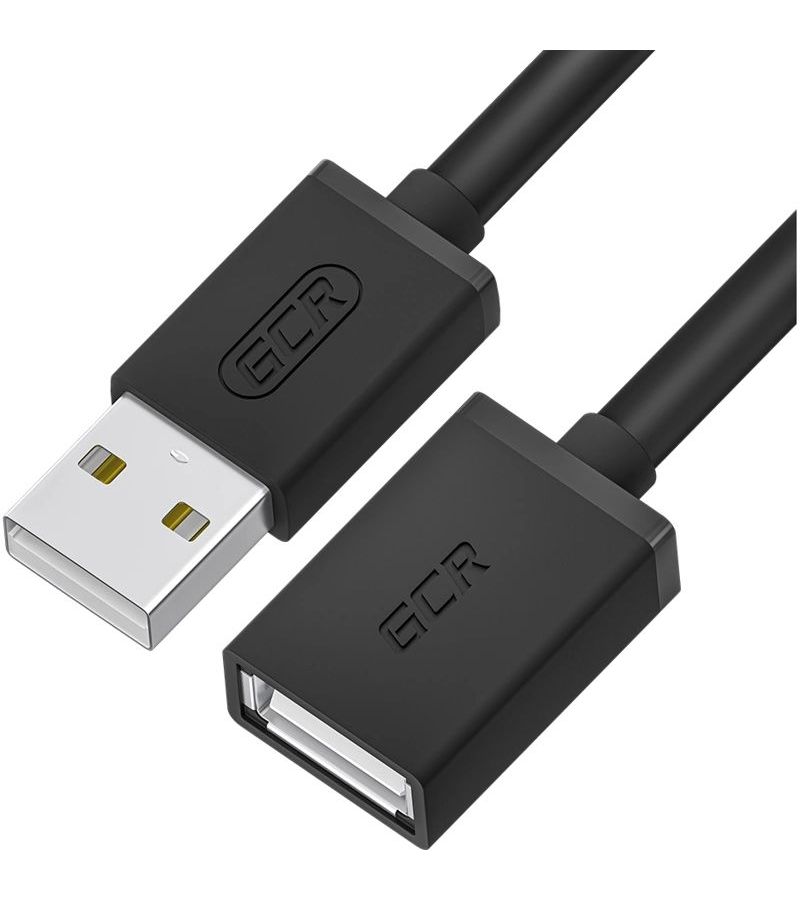 цена Кабель GreenConnect 0.5m USB 2.0 AM/AF, черный (GCR-55067)