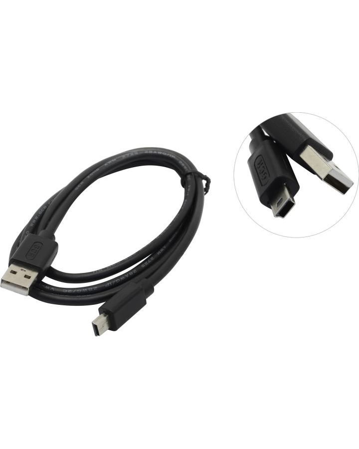 Кабель Greenconnect 1.0m USB 2.0, AM/mini 5P, черный (GCR-UM2M5P-BB2S-1.0m)