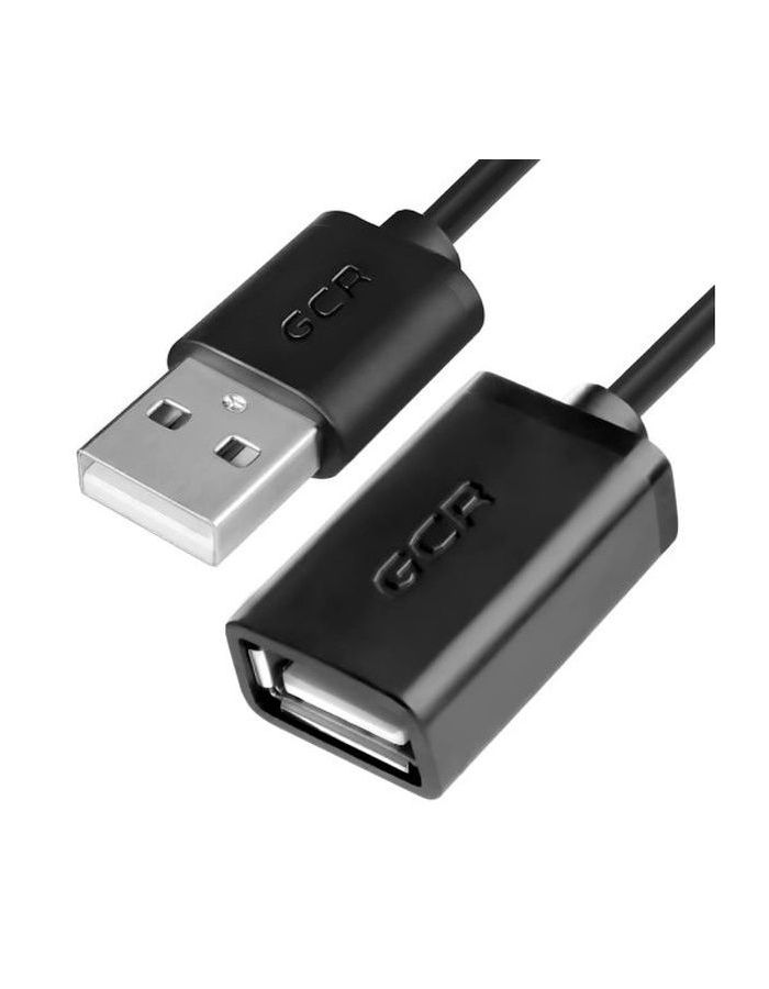 цена Кабель Greenconnect USB 2.0 1.8m черный, AM/AF (GCR-50567)