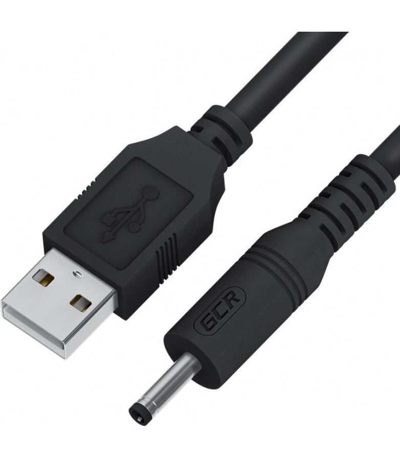 Кабель GreenConnect 1.0m USB AM / DC Jack 3.5mm, черный (GCR-53490) usb кабель питания boost dc 5 в до 12 в 9 в повышающий модемный кабель конвертер 5 5x2 5 мм штекер usb в dc кабель для wifi роутера лампа динамик