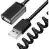 Кабель Greenconnect 2.0m  USB 2.0, AM/AF витой, черный (GCR-UEC0...