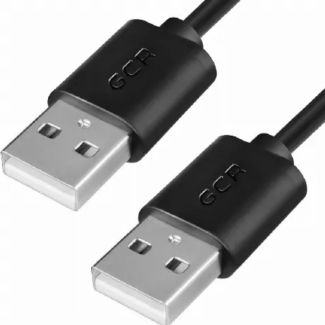 Кабель GreenConnect 0.3m USB 2.0, AM/AM, черный (GCR-UM5M-BB2S-0...