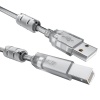 Кабель GreenConnect PROF 1.5m USB 2.0, AM/BM, прозрачный (GCR-52...