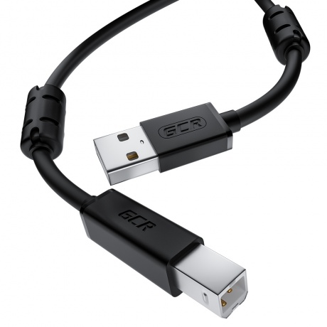 Кабель GreenConnect PROF 2.0m USB 2.0, AM/BM, черный (GCR-52423) - фото 2