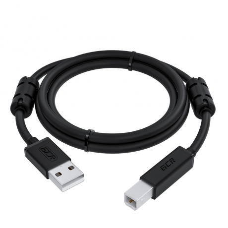 Кабель GreenConnect PROF 2.0m USB 2.0, AM/BM, черный (GCR-52423) - фото 4