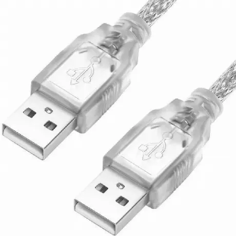 Кабель Greenconnect 0.75m USB 2.0, AM/AM, прозрачный (GCR-UM3M-B...
