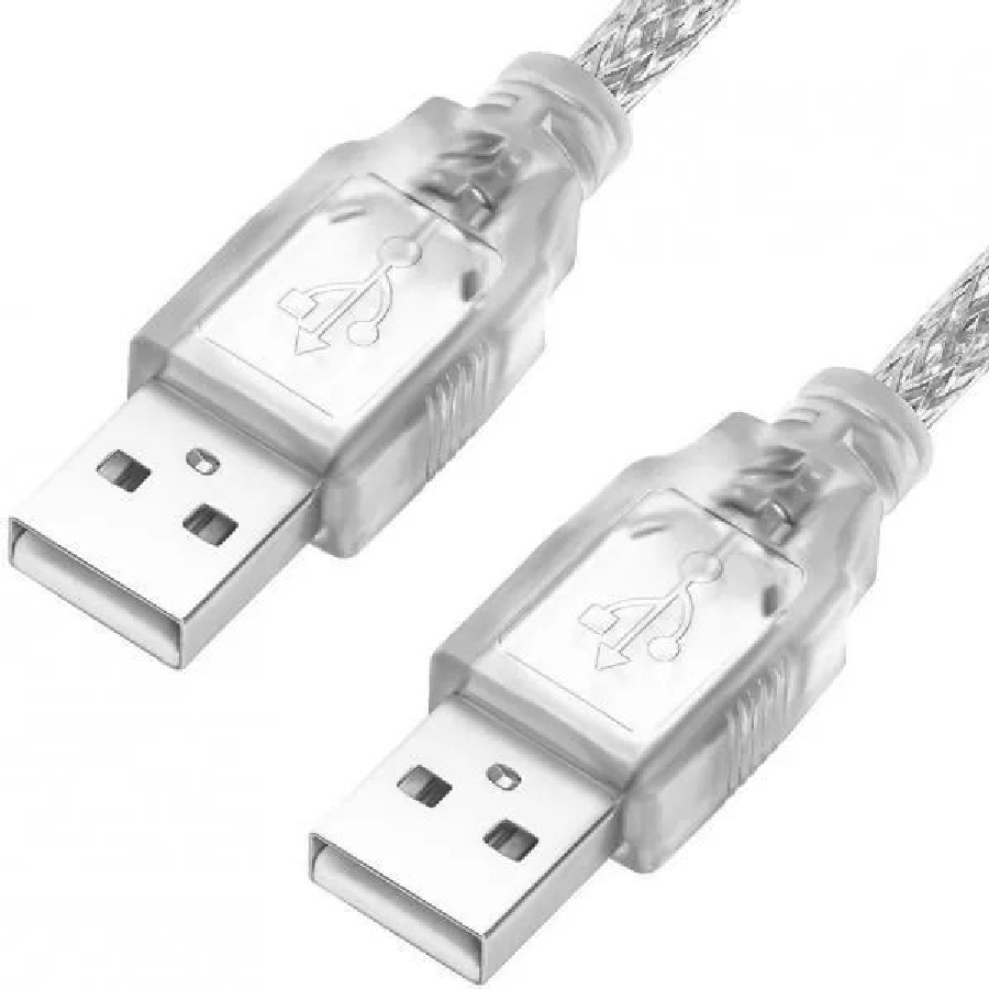 Кабель Greenconnect 0.75m USB 2.0, AM/AM, прозрачный (GCR-UM3M-BB2S-0.75m) кабель greenconnect 0 3m usb 2 0 am af белый gcr 55059