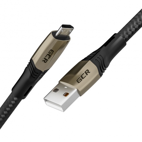 Кабель GreenConnect 1.7m MicroUSB series MERCEDES, BLACK NYLON (GCR-51949)