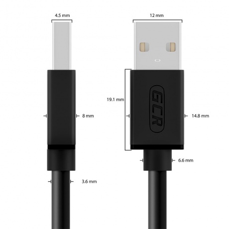 Кабель Greenconnect 1.0m USB 2.0, AM/AM, черный (GCR-UM2M-BB2S-1.0m) - фото 4