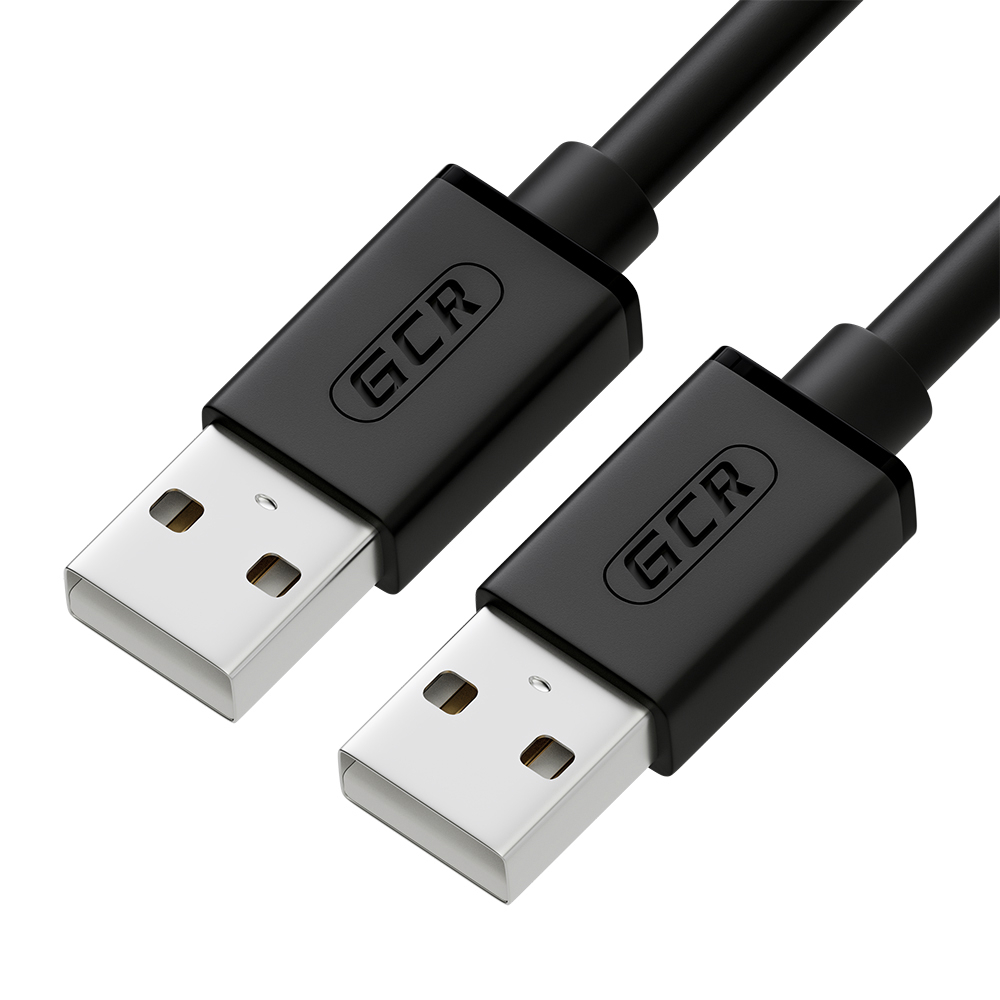 Кабель Greenconnect 1.0m USB 2.0, AM/AM, черный (GCR-UM2M-BB2S-1.0m)