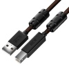 Кабель GreenConnect PROF 3.0m USB 2.0, AM/BM, черно-прозрачный (...