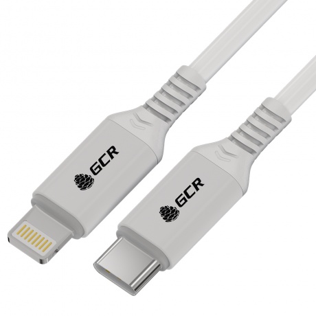 

Кабель GreenConnect PREMIUM 0.25m TypeC/Lightning MFI POWER DELIVERY 18 W, белый силико (GCR-54456)