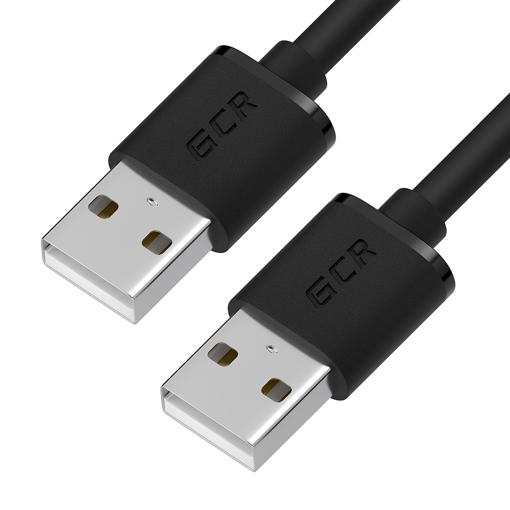 Кабель Greenconnect 3.0m USB 2.0, AM/AM, черный (GCR-UM5M-BB2S-3.0m)