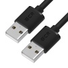 Кабель Greenconnect 3.0m USB 2.0, AM/AM, черный (GCR-UM5M-BB2S-3...