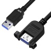 Кабель GreenConnect 1.0m USB 3.0, AM/AF, черный (GCR-52918)