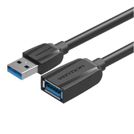 Кабель Vention USB 3.0 AM/AF - 0.5м Black Edition (VAS-A45-B050) - фото 1