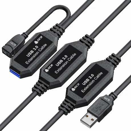 Кабель GreenConnect 7.5m USB 3.0, AM/AF, черный (GCR-51924)