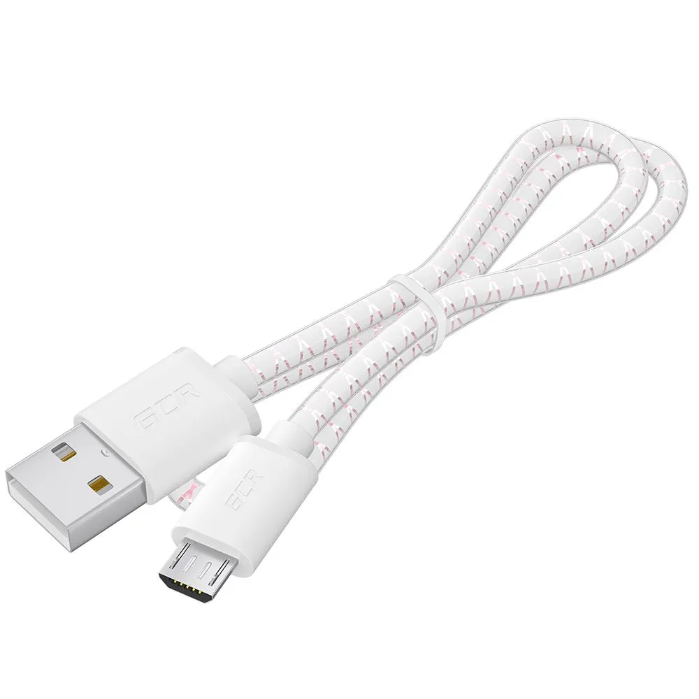 Кабель GreenConnect 1.0m MicroUSB, бело-розовый (GCR-54450) - фото 2