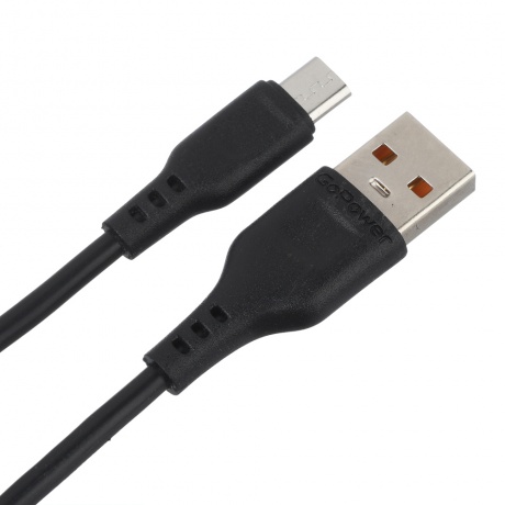 Кабель GoPower GP01M USB (m)-microUSB (m) 1.0м 2.4A черный (00-00018564) - фото 3