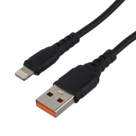 Кабель GoPower GP06L USB (m)-Lightning (m) 1.0м 2.4A черный (00-00022784) - фото 1
