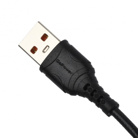 Кабель GoPower GP06L USB (m)-Lightning (m) 1.0м 2.4A черный (00-00022784) - фото 3