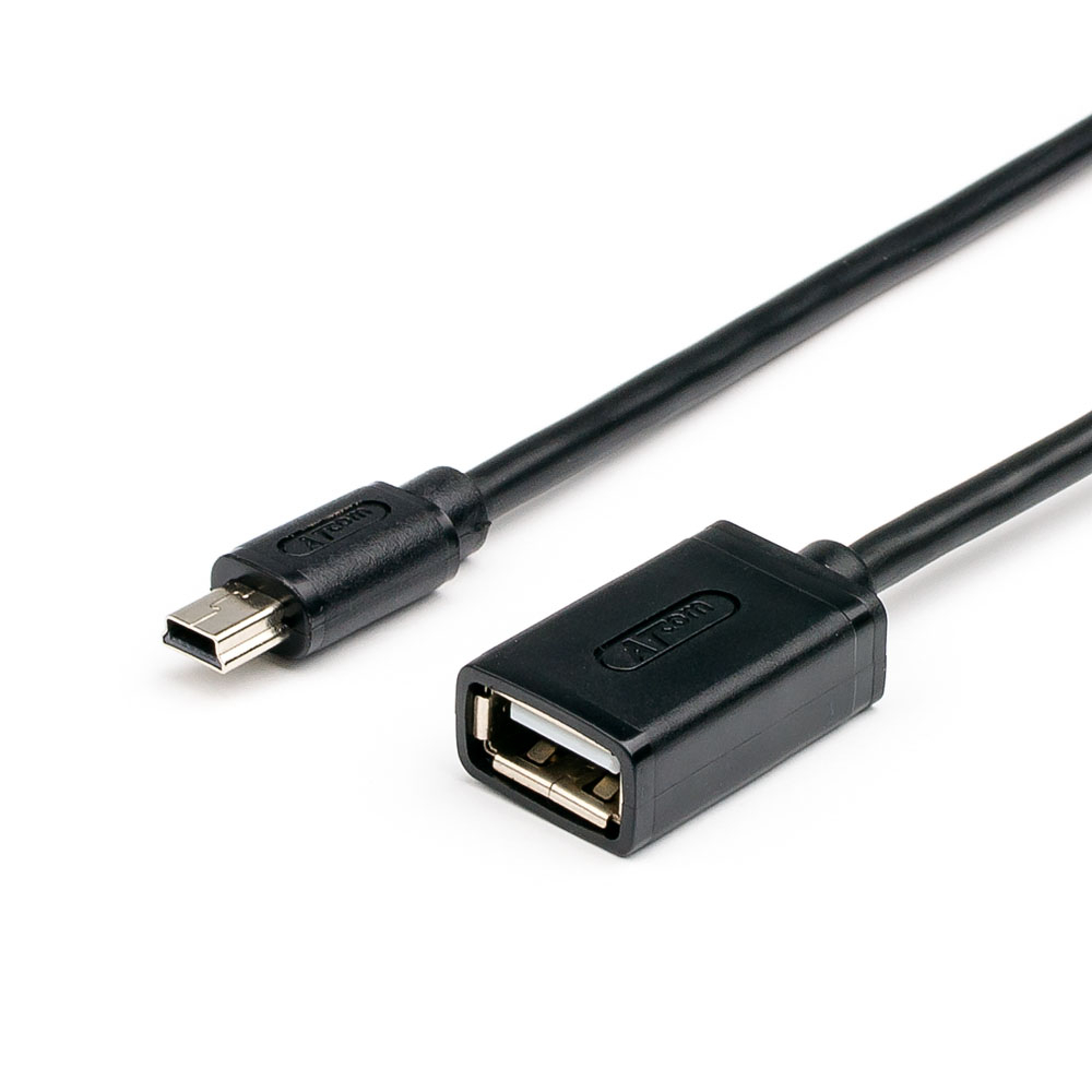Кабель Atcom 0.1m USB(Af) - miniUSB OTG (AT2822) аксессуар atcom usb 2 0 af mini b 5p otg 10cm ат12822